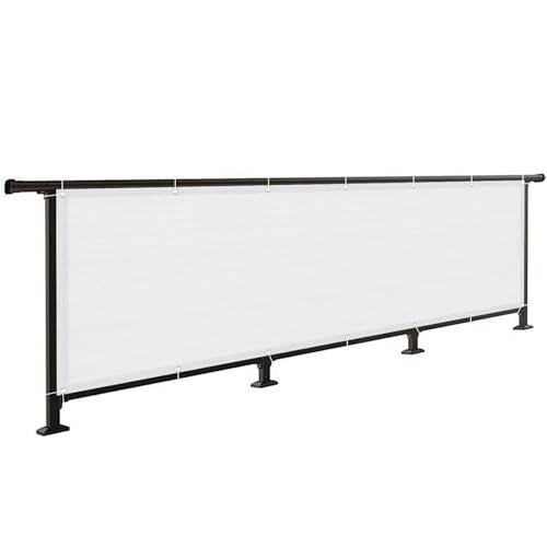 SXEVZOO Parawan Na Balkon Taras Ochrona Prywatności Wysokość 45/55/65cm HDPE Anty-UV Osłona Balkonowa dla Na Zewnątrz Ogród & Patio (Color : White, Size : 65x500cm)