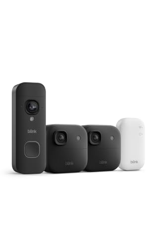 Image of Blink Battery Doorbell 2K+ (newest model) and Outdoor 2K+ (newest model) - Wireless smart security, 2K video, enhanced audio. Sync Module Core included - 2 Cameras + Battery Doorbell 2K+ (Black)