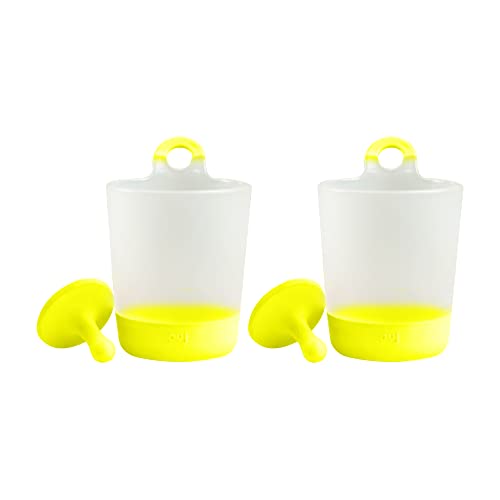 Puj Phillip Cups for Kids - Hangable Training Cups - Rinse-and-Play Reusable Plastic Cups with Grippy Hooks - Dishwasher Safe - Set of 2 (Ctiron)