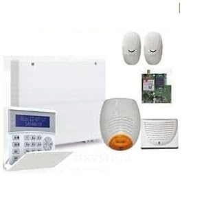 AMC Kit de alarma antirrobo electrónica 534 con central X824 con módulo XGPRS 2 sensores teclado y sirenas