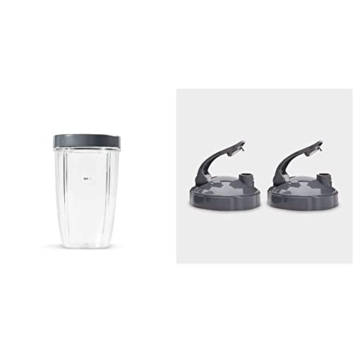 NutriBullet vaso alto 24 oz con tapa para llevar set 2
