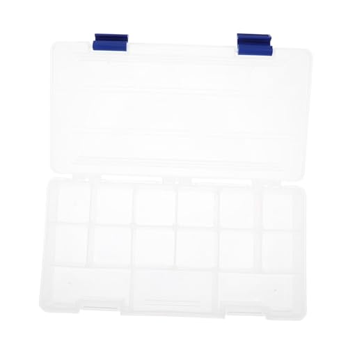 GRIRIW Fishing Tackle Storage Box with Removable Baffles Portable Plastic Bait Organizer for Hooks and Efficient Utility Case for Anglers Lid for Easy Identification
