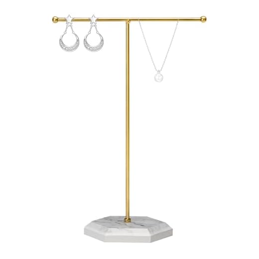 Présentoir Bijoux,Porte-Bijoux,Présentoir Collier,Organisateur de Bijoux en plaqué métal T-Bar pour Bracelets,Colliers,Boucle d’Oreilles