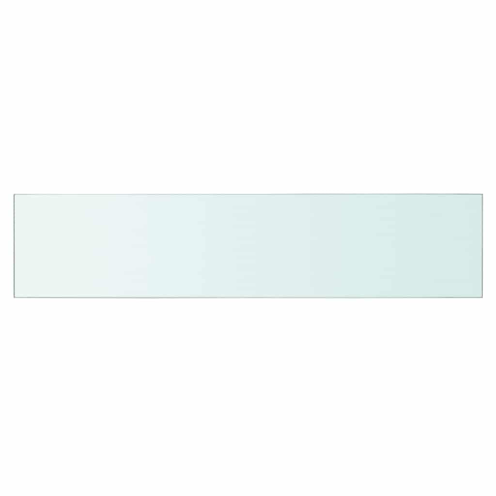 Regalböden aus Hartglas transparent 60 x 12 cm 2 STK. mit 8 mm Stärke, 15 kg, unsichtbare Wandhalterung für Wohnzimmer, Küche, Büro, platzsparende Ablage und Moderne Deko
