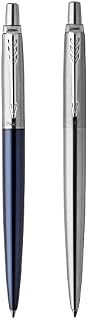 Parker Jotter London Duo Discovery Pack | with Ballpoint Pen (Royal Blue) & Gel Pen (Stainless Steel)