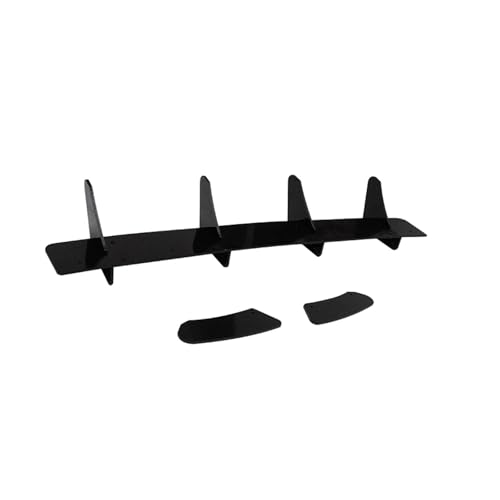 Aileron de voiture diffuseur noir brillant à 4 ailerons pour lèvre arrière de VW