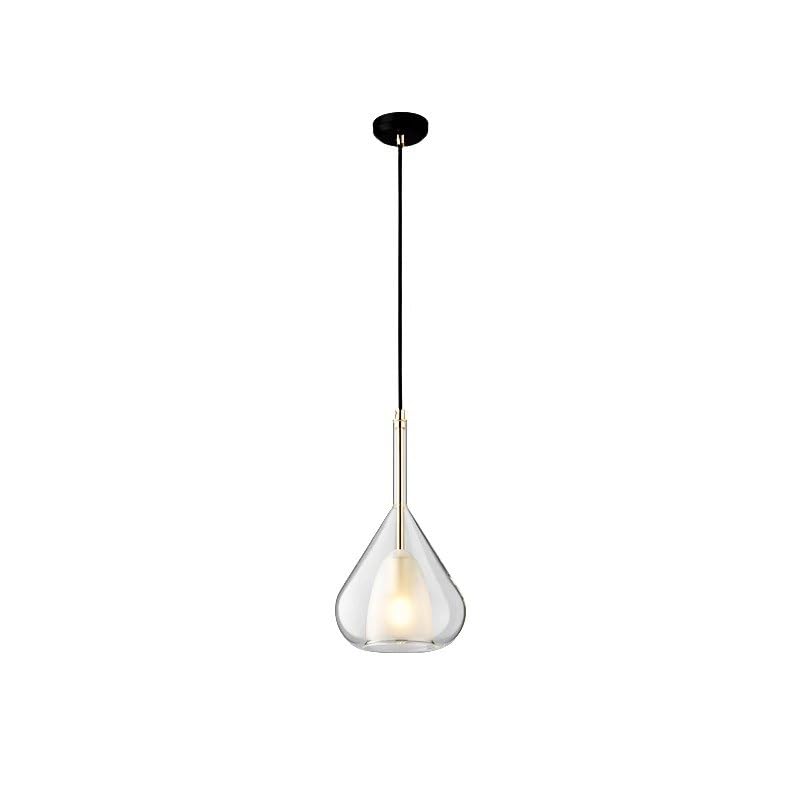 Lampe de plafond créative en verre soufflé à la main double couche