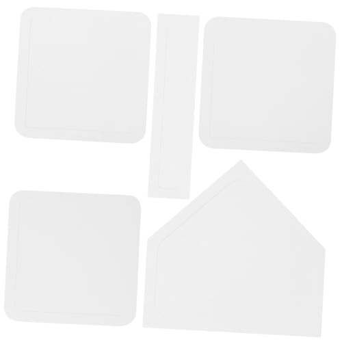 Mikikit 5pcs Rubber Baseball Plate for Training Durable Softball Bases for Backyard and School Use Thickened Design for Reliable Pitching Positions