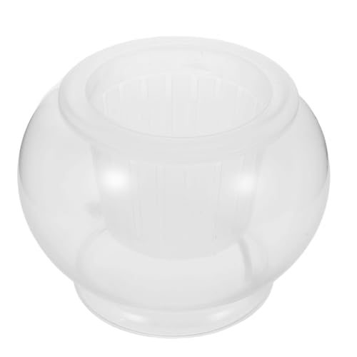 Hemobllo Vase de Fleurs Hydroponique Verre Transparent Pot Auto-arrosant Rond pour Plantes Aquatiques et Décor de Bureau Terrarium Polyvalent pour Intérieur