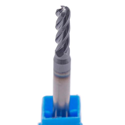 Image of BestParts 5Pcs 5 /32 inch 4 Flute Solid Carbide Ball Nose End Mill, AlTiN Coated | 30 Degree Helix, 5 /32 inch Cutting Diameter, 3 /16 inch Shank Diameter, 9 /16 inch Length of Cut, 2 inch Overall Length
