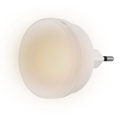 REV Nachtlicht, sparsames Dauerlicht - LED Nachtlampe 230V, 50Hz, 0,2W, Steckdosenlampe - Leuchtfarbe gelb, Gehäuse weiß