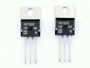 IRF620 N-Channel Power Mosfet Transistor 200V 5.2A (PACK OF 3) IRF 620 Transistor