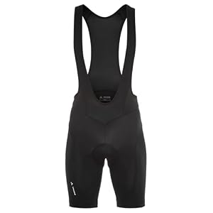 VAUDE Fahrradhose Active Bib Pants Herren kurz, atmungsaktiv, blackuni, L | Men’s Active Bib Pants – gepolsterte, sportliche, Radhose mit hoher Elastizität für maximale Bewegungsfreiheit