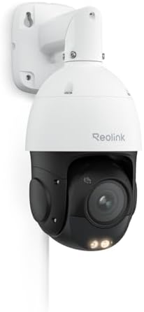 Reolink 4K 8MP PTZ Outdoor Überwachungskamera PoE mit 5X 3D Zoom,RLC-823S1 | Kamera aussen mit optischem Zoom, Auto-Tracking, Farbnachtsicht, smarte Personen-/Fahrzeug-/Tier-Erkenn
