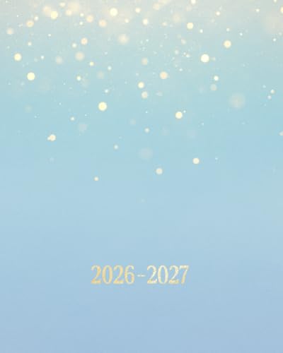 Blue Monthly Planner 2026-2027: Watercolor Gradient ~ Ocean Teal Aesthetic Calendar for Women, 2026 - 2027 Agenda, Large 8 x 10 Organizer Book image 2