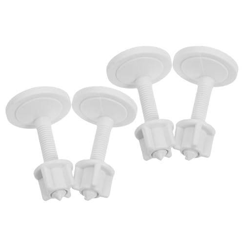 WOONEKY 4 Piezas Tornillos Plásticos para Asiento de Inodoro con Arandelas Kit de Fijación Rápido y Resistente para Reparación y Montaje Seguro
