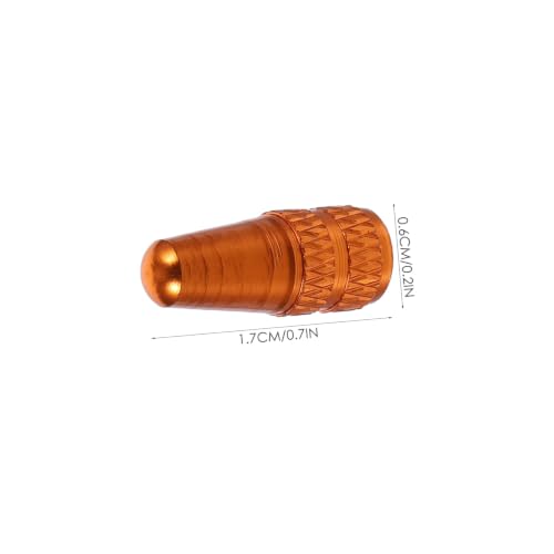 Cubiertas de válvula de bicicleta naranja para montaña y carretera miniatura 2