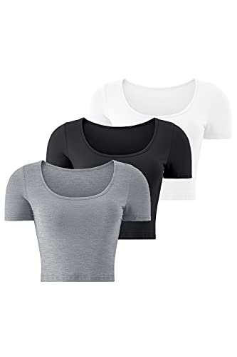 Image of KLOTHO Women's Slim Fitted Mock Turtleneck Tops Long Sleeve Lightweight Base Layer Shirts