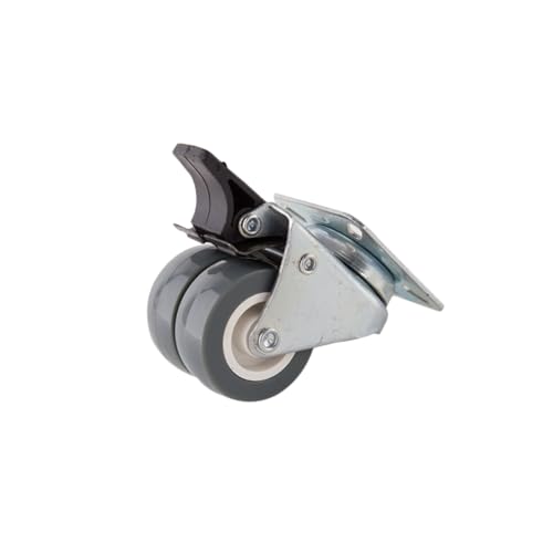 TOPBATHY 360degree Nylon Twin Casters Swivel Wheels Heavy Duty Casters Furniture Wheels for Carts Workbench Dolly Trolley