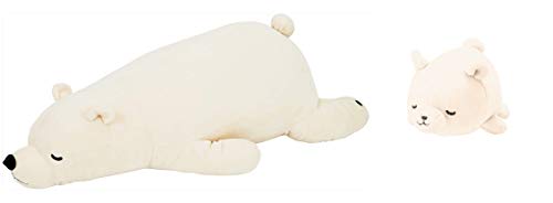 【セット】りぶはあと 抱き枕 プレミアムねむねむアニマルズ しろくまのラッキー Lサイズ抱き枕 ミニサイズマシュマロマスコット