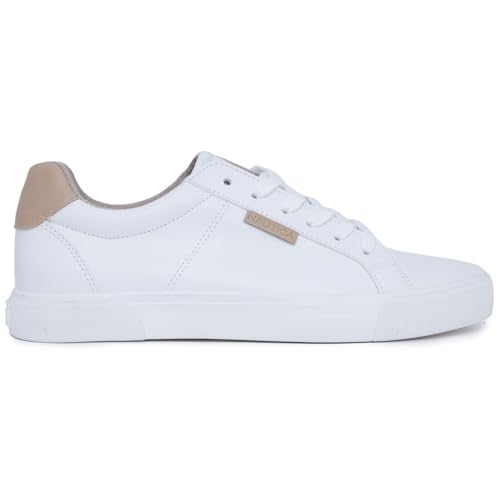 Nautica Men's Fashion Sneaker, Classic Tennis Low Top Loafer, Casual Lace-Up Shoe-Creede 2-White Tan Size-8 by Nautica - Used condition - Image 2