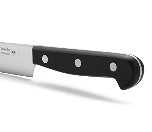 Arcos Chef Knife 6 Inch Stainless Steel. Cooking Knife to Cut and Peel Small Food. Ergonomic Polyoxymethylene Handle and 150mm Blade. Series Universal. Color Black - Image 5