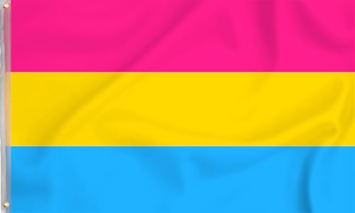 Storm&Lighthouse Pansexual Flag Gay Pride LGBTQ+ Flags 5ft x 3ft with Eyelets
