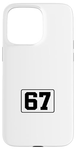 67 Jersey Number Sports Fan Football Baseball Soccer Team スマホケース iPhone 15 Pro Max 用