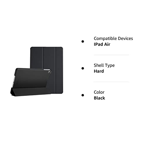 Procase Smart Case For Ipad Air 1St Edition, Ultra Slim Lightweight Stand Protective Case Shell With Translucent Frosted Back Cover For Apple Ipad Air 2013 Model (A1474 A1475 A1476) -Black #TOP7