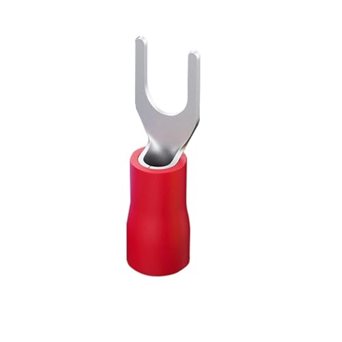 Terminal horquilla SV1.25-5S rojo preaislado para fijación de cableado sin soldadura