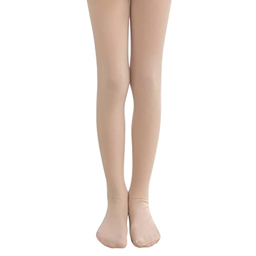 Solid Color Pantyhose for Toddler Kids Girls Stretchy Tights Ballet Dance Pantyhose Nylon Stockings (A, 6-8 Years)