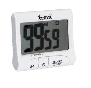 YOOCOOK - Minuteur Digital à Gros Chiffres - Blanc - 8,5 x 7 cm Cover