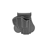 BOOMSTICK Smith & Wesson J Frame 2' Barrel Paddle Holster, Tactical Right-Hand Quick Draw, 360° Adjustable, Lightweight, Secure & Comfortable, Black