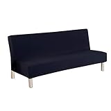WWQQKJ Clic Clac Funda for sofá Extensible de 3 plazas, Protector Universal for sofá Cama(Black)