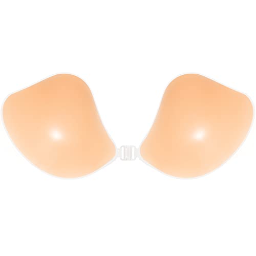 Image of Niidor Sticky Bra, Strapless Adhesive Bra for Women, Invisible Siliocne Bra with Nipple Covers for Backless Dress Nude
