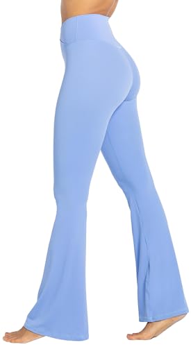 Image of Sunzel Flare Leggings, Crossover Yoga Pants with Tummy Control, High-Waisted and Wide Leg