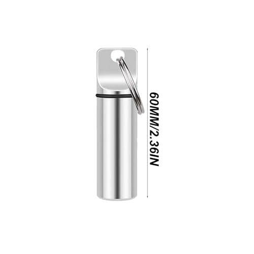 Pillendoosje Sleutelhanger, Kleine Pillendoos Sleutelhanger, Draagbare Mini-pillendoos, Aluminiumlegering Pillendoos, Waterdichte Kleine Tablettenbox - Afbeelding 3