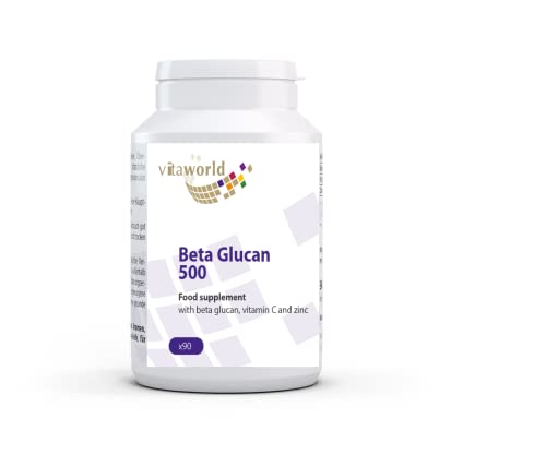 Vita World Beta-glucan 500mg (1/3,1/6)-beta-D-Glucan Complex 90 Capsules Made in Germany