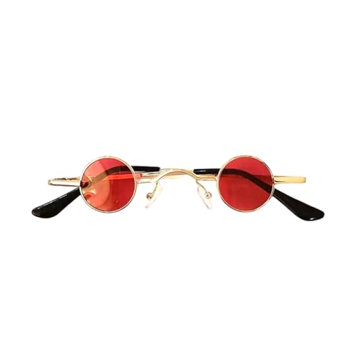Lunettes de soleil Steampunk homme femme vintage en métal doré rond