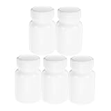 LIGIGWASH 5 piezas Botellas de Plástico para Pastillas de Envases Vacíos para y Polvo Diseño Portátil y Duradero para Almacenamiento Seguro de