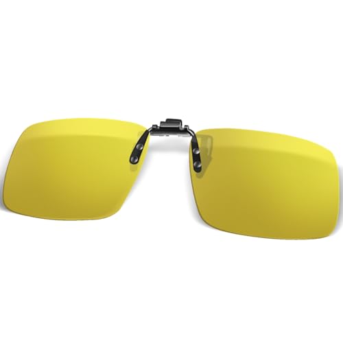 Image of Polarized Clip On Sunglasses Over Prescription Glasses for Men Women, UV400 Clip on Polarized Glasses for Driving