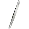 Rubis Pinzette Evolution 2in1 – spitz, schräg und fein – Splitterpinzette für eingewachsene Haare und Splitter – Pinzette Augenbrauen zupfen – Edelstahl