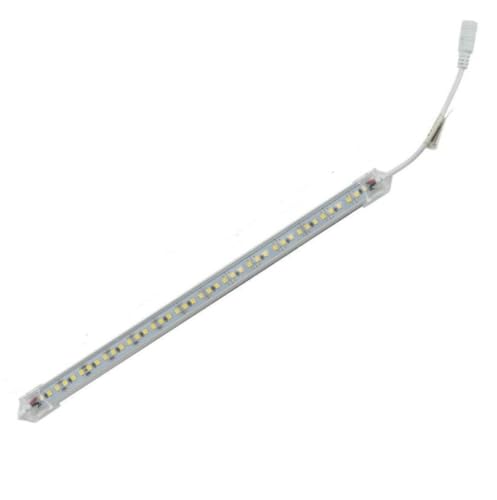 Striscia 144 LED barra luminosa rigida copertura trasparente profilo in alluminio 1 mt 12V sottopensile cucina luce caldo 3000k (Luce calda)