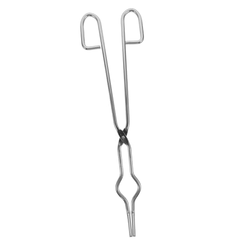 SOLUSTRE 35cm Chromium Plated Steel Beaker Flask Crucible Tongs Lab Accessory Slip Texture Handle