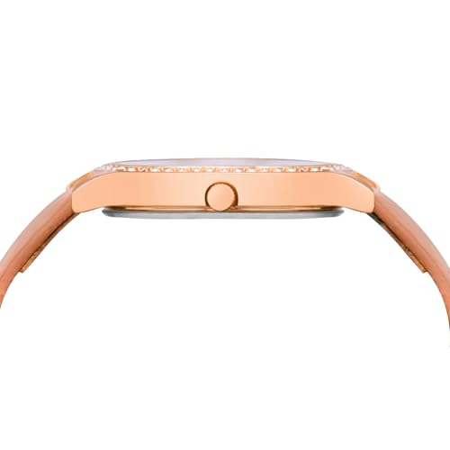 Image of LOUIS DEVIN Pink /Beige /Brown /Black Faux Leather Strap Analog Wrist Watch for Women (Silver /Rose Gold /Brown /Black Dial) | LD-CP501