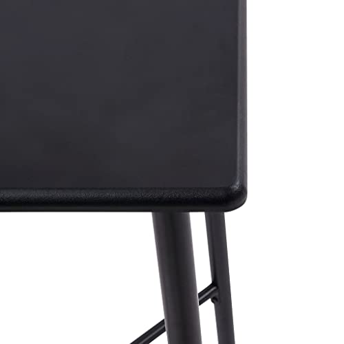 Table de bar noire stable en acier pour petits espaces de cuisine - 5
