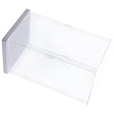 UPKOCH Caja de Exhibición de Acrílico Transparente 10x10x20 Cm para Figuras y Juguetes, Vitrina Protectora Antipelusas Base Cuadrada para Almacenamiento y Presentación Hogar