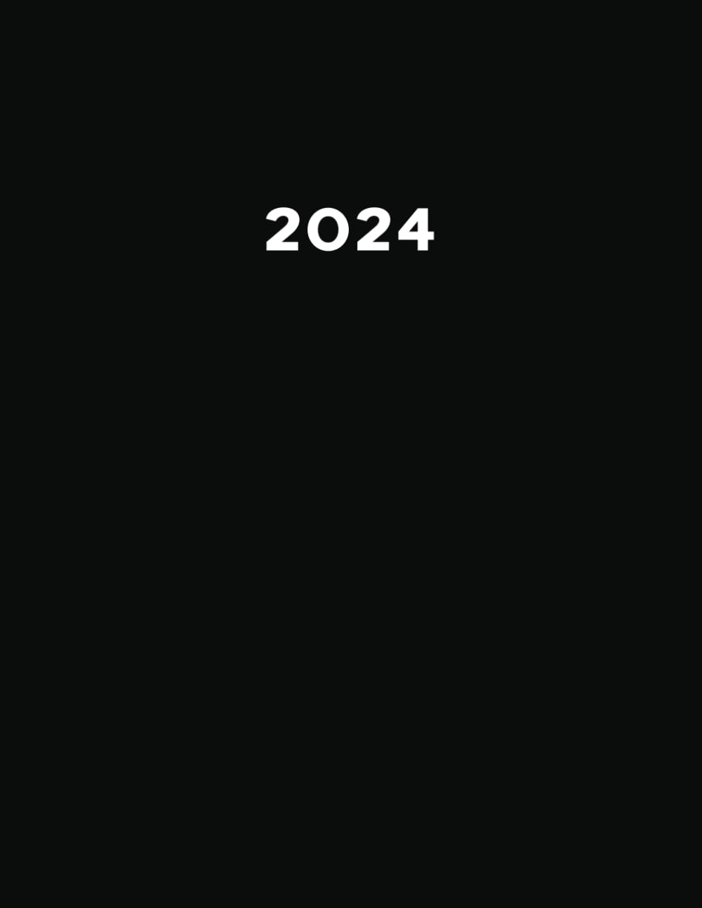 2024: Kalender XXL 2024 I A4 I 1 Seite / Tag mit Zeiteinteilung I 400 Seiten I Terminkalender I Office Planer I Kalenderbuch I Farbe Schwarz