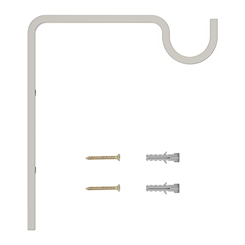 Crochet mural de 22 cm nickel satiné patère longue et robuste - 4