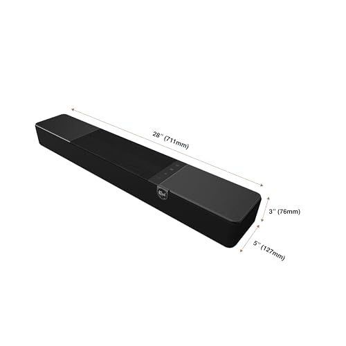 Image of Klipsch Flexus CORE 100 2.1 Channel Powered by Onkyo Bluetooth Sound Bar with Dolby Atmos and Custom Tuned Bass - Black, 28 inch W